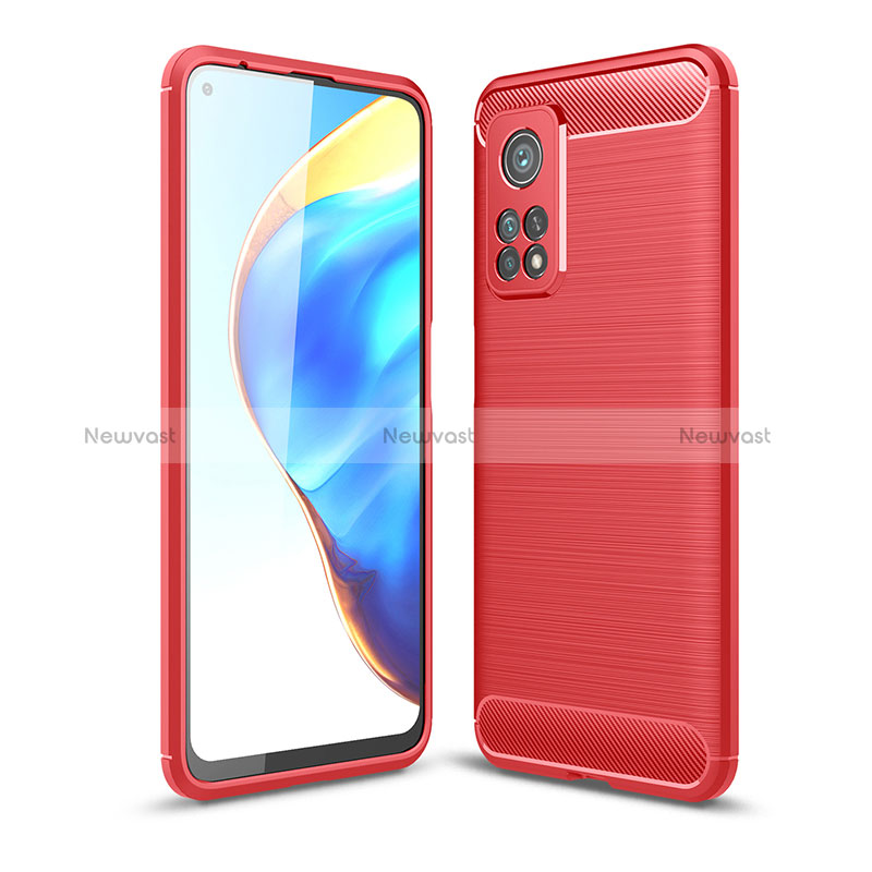Silicone Candy Rubber TPU Line Soft Case Cover WL1 for Xiaomi Mi 10T 5G Red