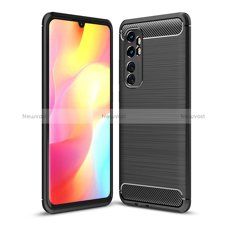 Silicone Candy Rubber TPU Line Soft Case Cover WL1 for Xiaomi Mi Note 10 Lite Black