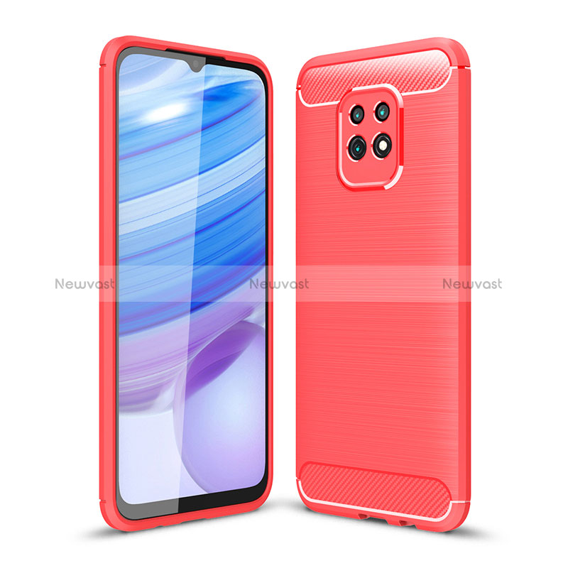 Silicone Candy Rubber TPU Line Soft Case Cover WL1 for Xiaomi Redmi 10X 5G Red