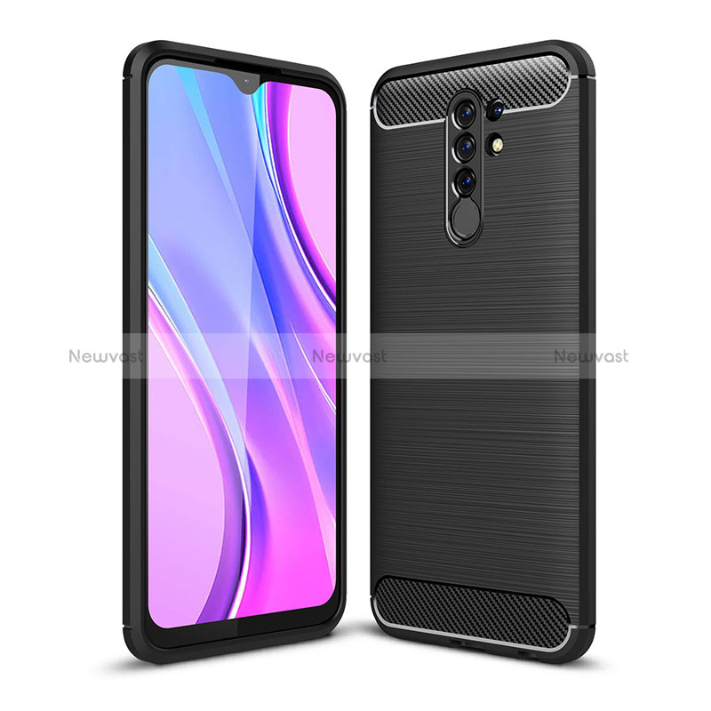 Silicone Candy Rubber TPU Line Soft Case Cover WL1 for Xiaomi Redmi 9 Black