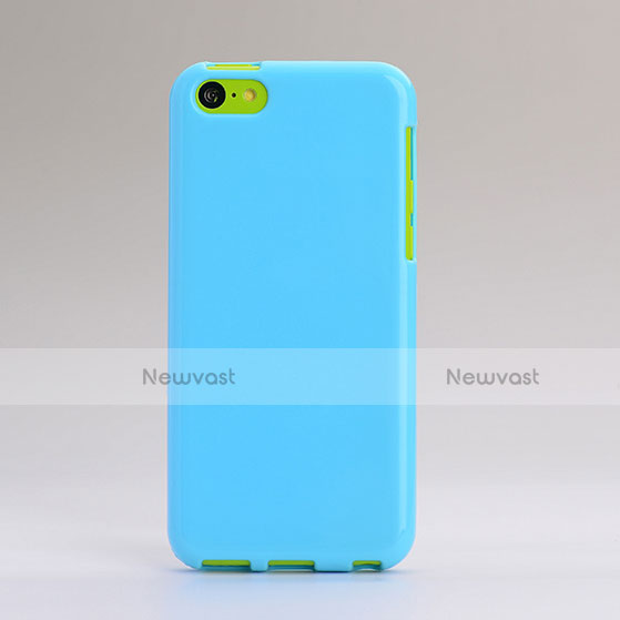 Silicone Candy Rubber TPU Soft Case for Apple iPhone 5C Sky Blue