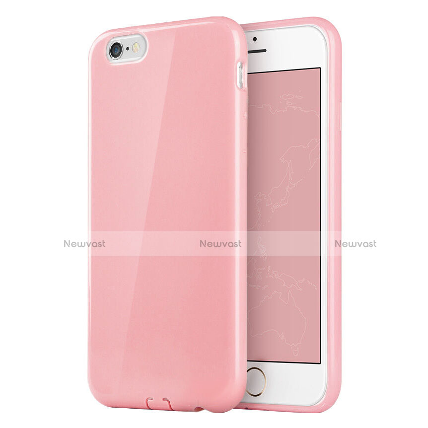 Silicone Candy Rubber TPU Soft Case for Apple iPhone 6 Pink