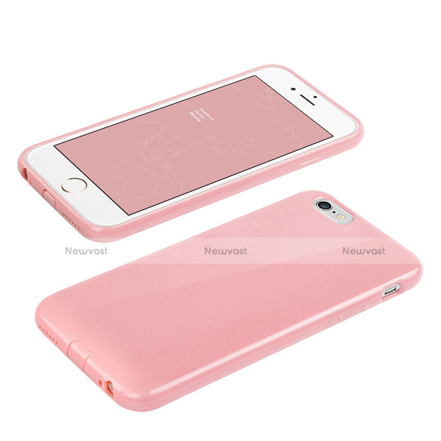 Silicone Candy Rubber TPU Soft Case for Apple iPhone 6 Pink