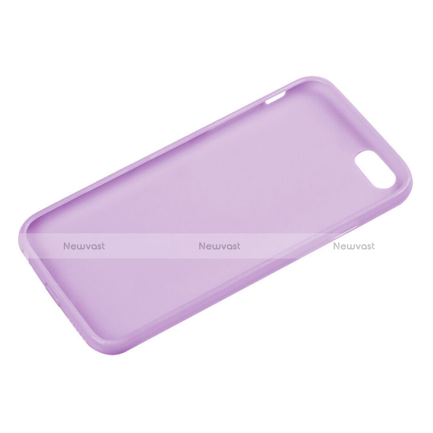 Silicone Candy Rubber TPU Soft Case for Apple iPhone 6S Purple