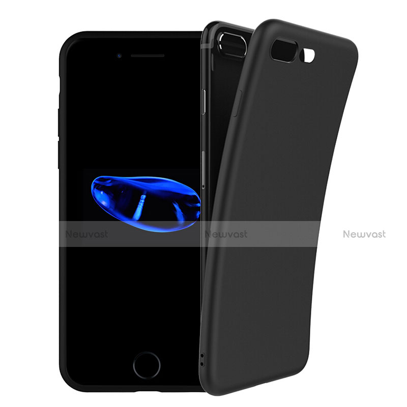 Silicone Candy Rubber TPU Soft Case for Apple iPhone 7 Plus Black