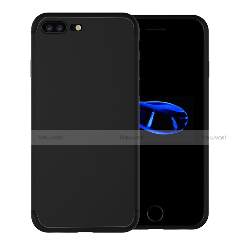 Silicone Candy Rubber TPU Soft Case for Apple iPhone 7 Plus Black