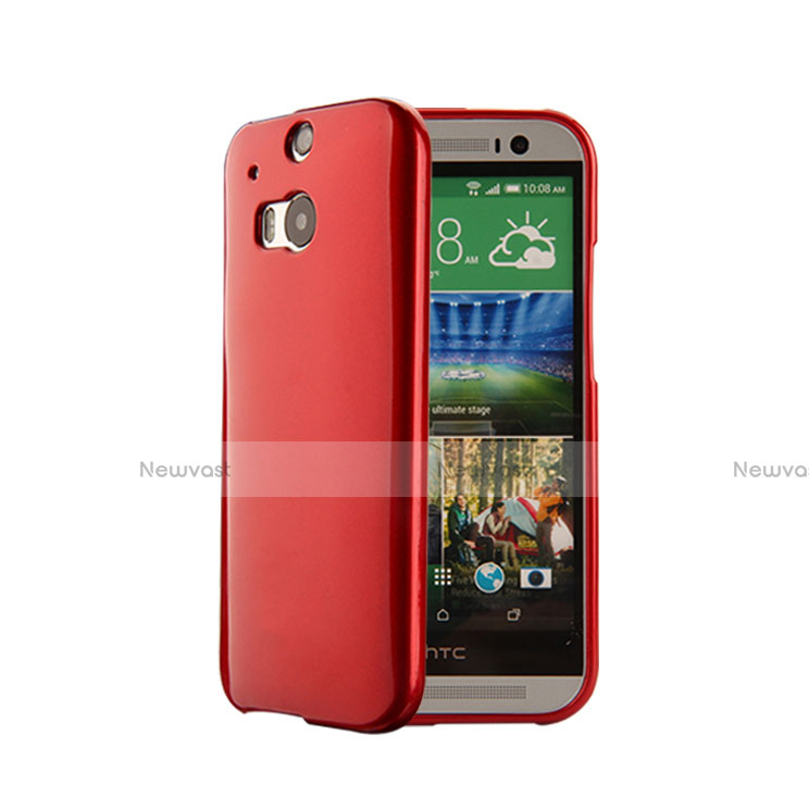 Silicone Candy Rubber TPU Soft Case for HTC One M8 Red