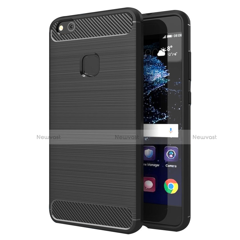 Silicone Candy Rubber TPU Soft Case for Huawei P10 Lite Black