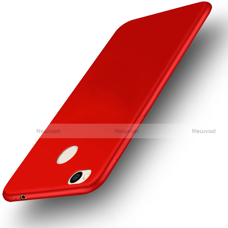 Silicone Candy Rubber TPU Soft Case for Huawei P8 Lite (2017) Red