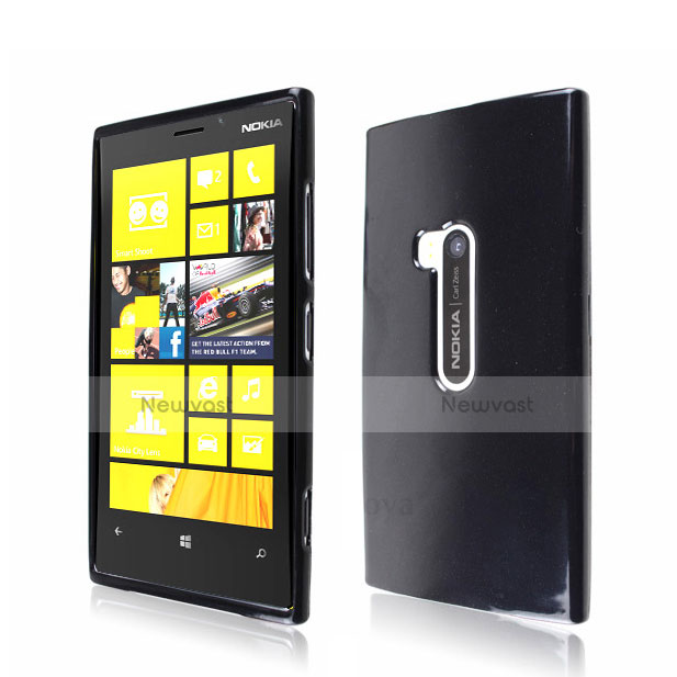 Silicone Candy Rubber TPU Soft Case for Nokia Lumia 920 Black