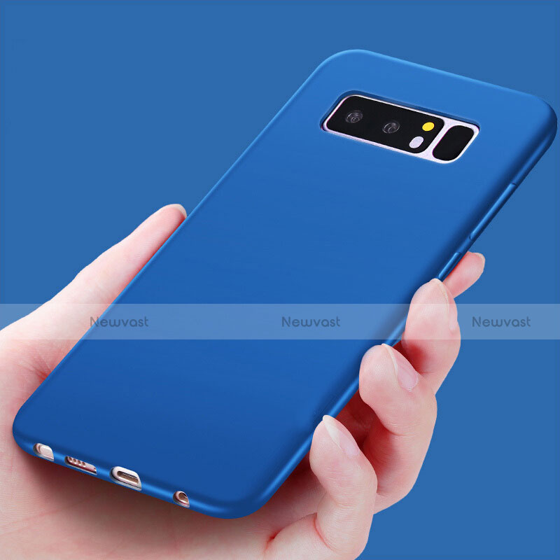 Silicone Candy Rubber TPU Soft Case for Samsung Galaxy Note 8 Blue