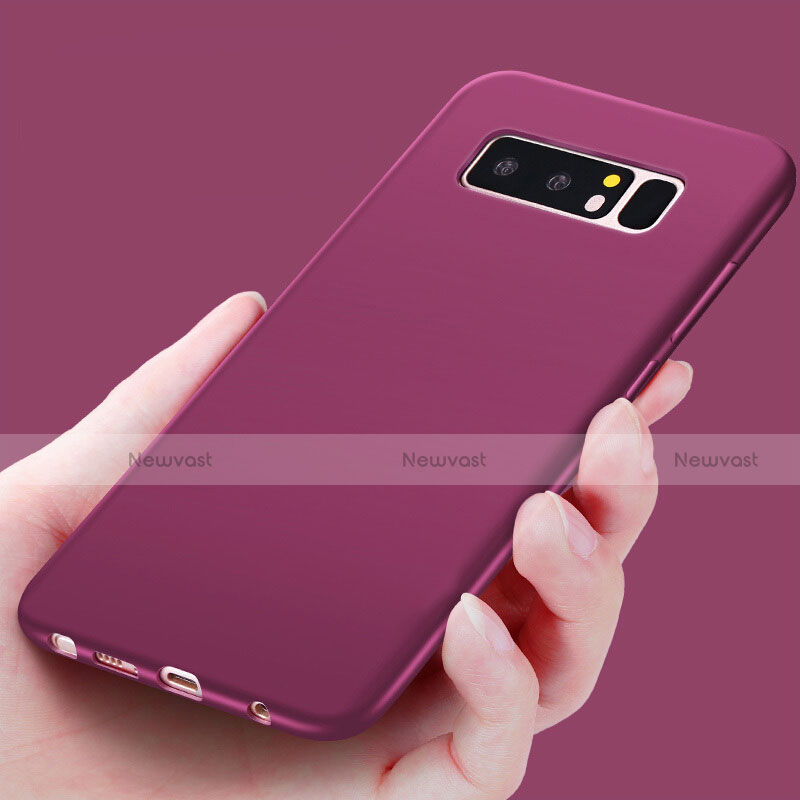 Silicone Candy Rubber TPU Soft Case for Samsung Galaxy Note 8 Purple