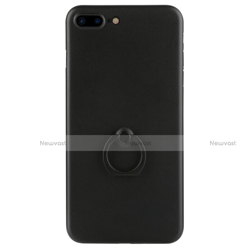 Silicone Candy Rubber TPU Soft Case with Stand for Apple iPhone 7 Plus Black
