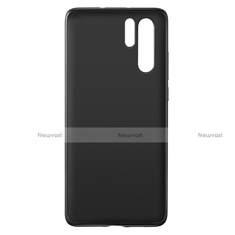 Silicone Candy Rubber TPU Twill Soft Case B02 for Huawei P30 Pro Black