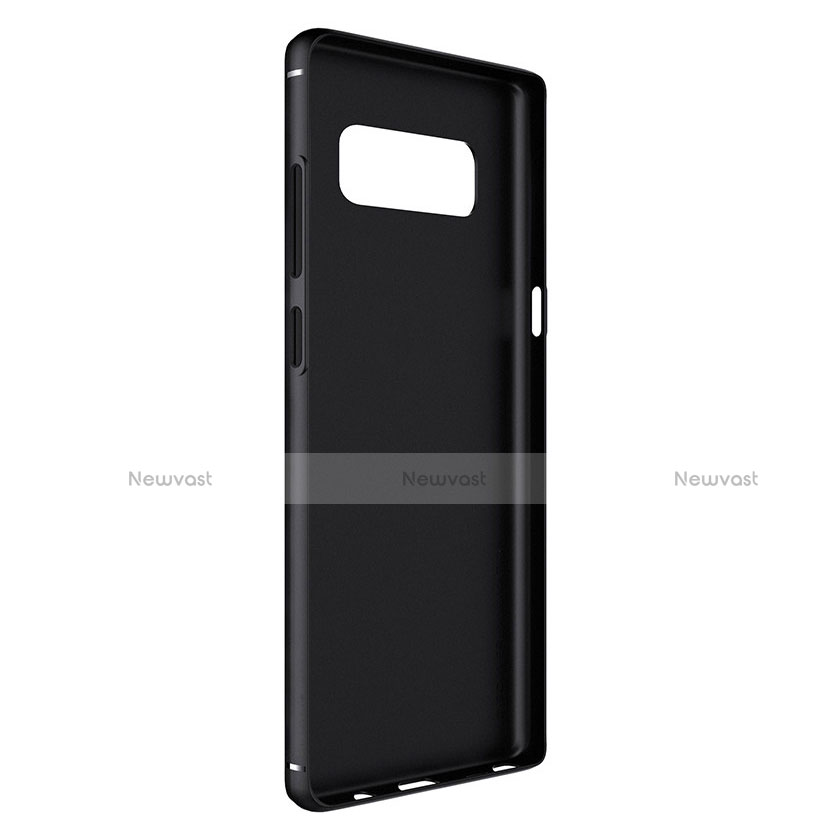 Silicone Candy Rubber TPU Twill Soft Case B02 for Samsung Galaxy Note 8 Black