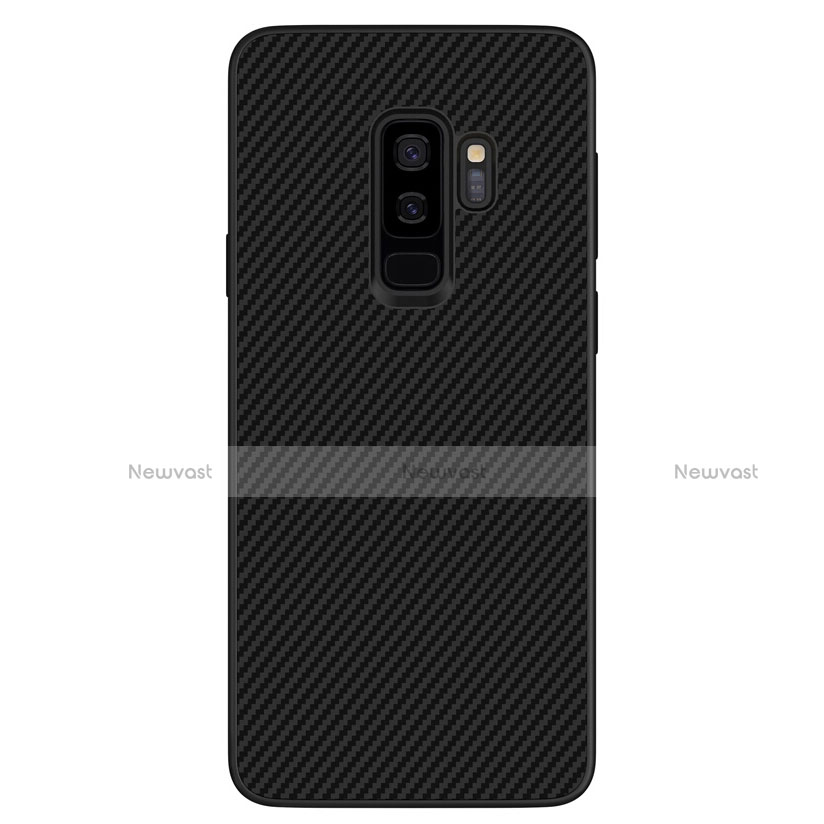 Silicone Candy Rubber TPU Twill Soft Case B02 for Samsung Galaxy S9 Plus Black