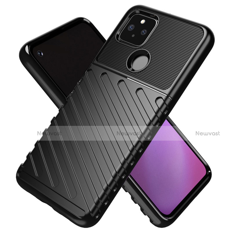 Silicone Candy Rubber TPU Twill Soft Case Cover for Google Pixel 4a 5G
