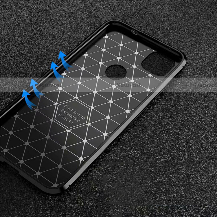 Silicone Candy Rubber TPU Twill Soft Case Cover for Google Pixel 4a