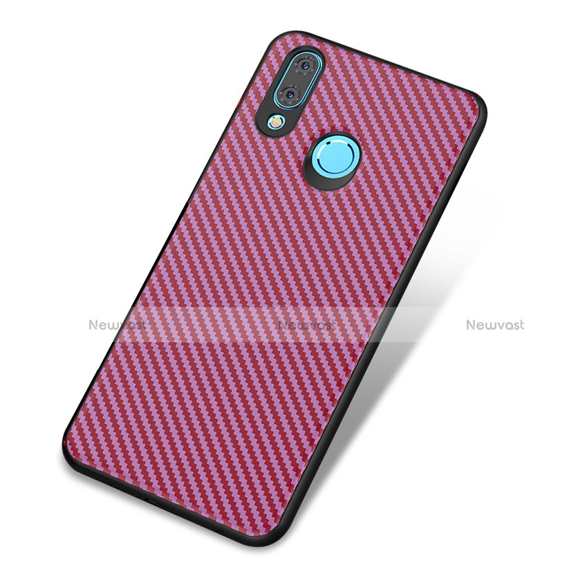 Silicone Candy Rubber TPU Twill Soft Case Cover for Huawei Nova 3 Purple