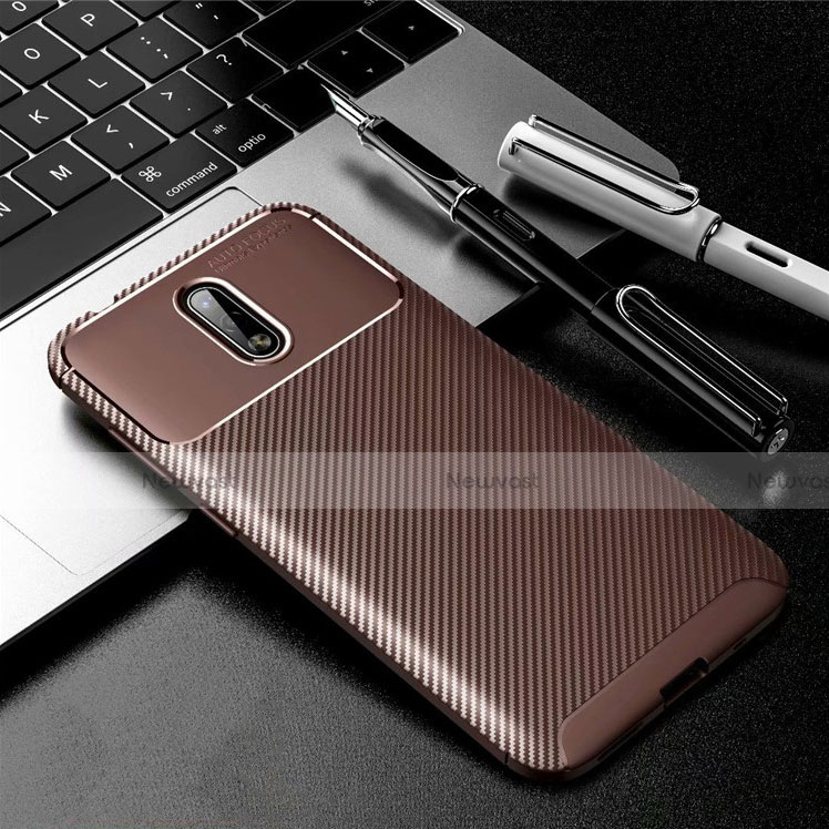 Silicone Candy Rubber TPU Twill Soft Case Cover for Nokia 2.3 Brown