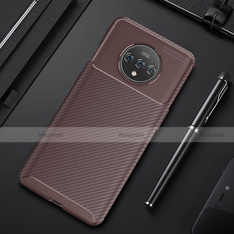 Silicone Candy Rubber TPU Twill Soft Case Cover for OnePlus 7T