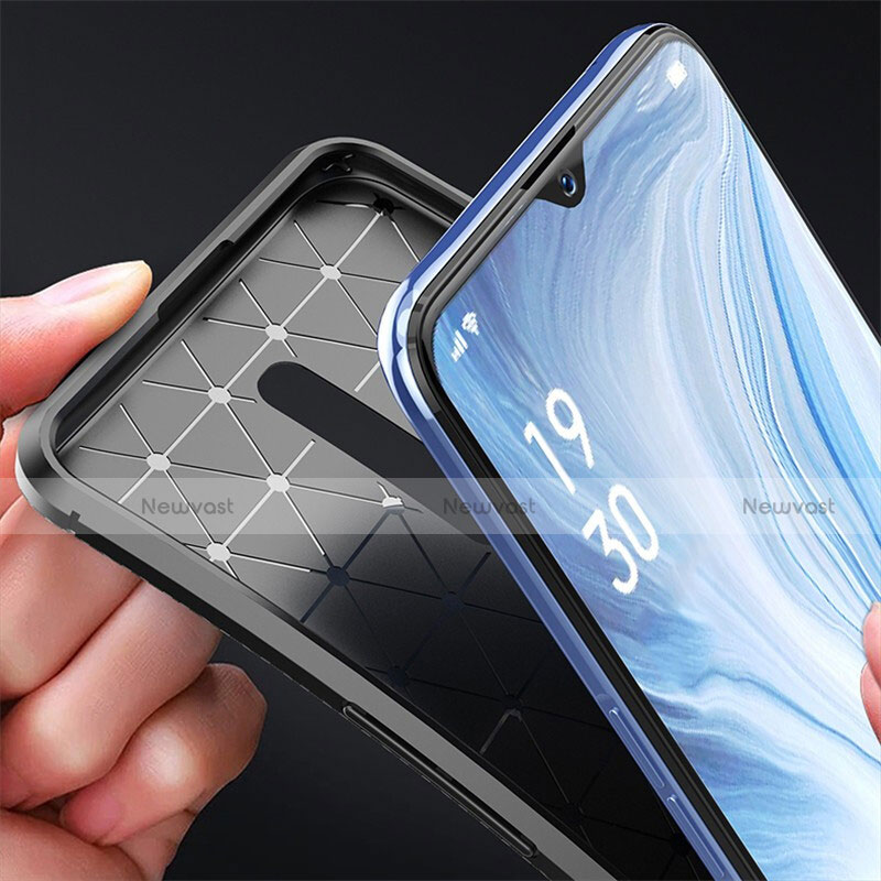 Silicone Candy Rubber TPU Twill Soft Case Cover for Oppo Reno Z