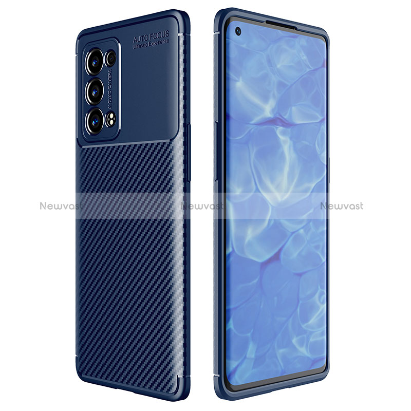 Silicone Candy Rubber TPU Twill Soft Case Cover for Oppo Reno6 Pro 5G