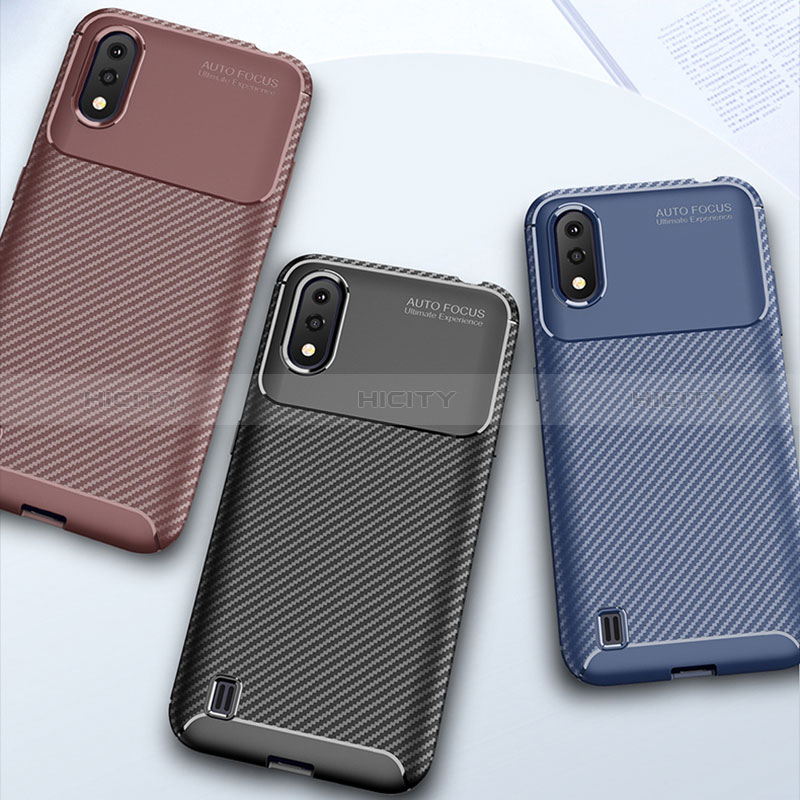 Silicone Candy Rubber TPU Twill Soft Case Cover for Samsung Galaxy A01 SM-A015