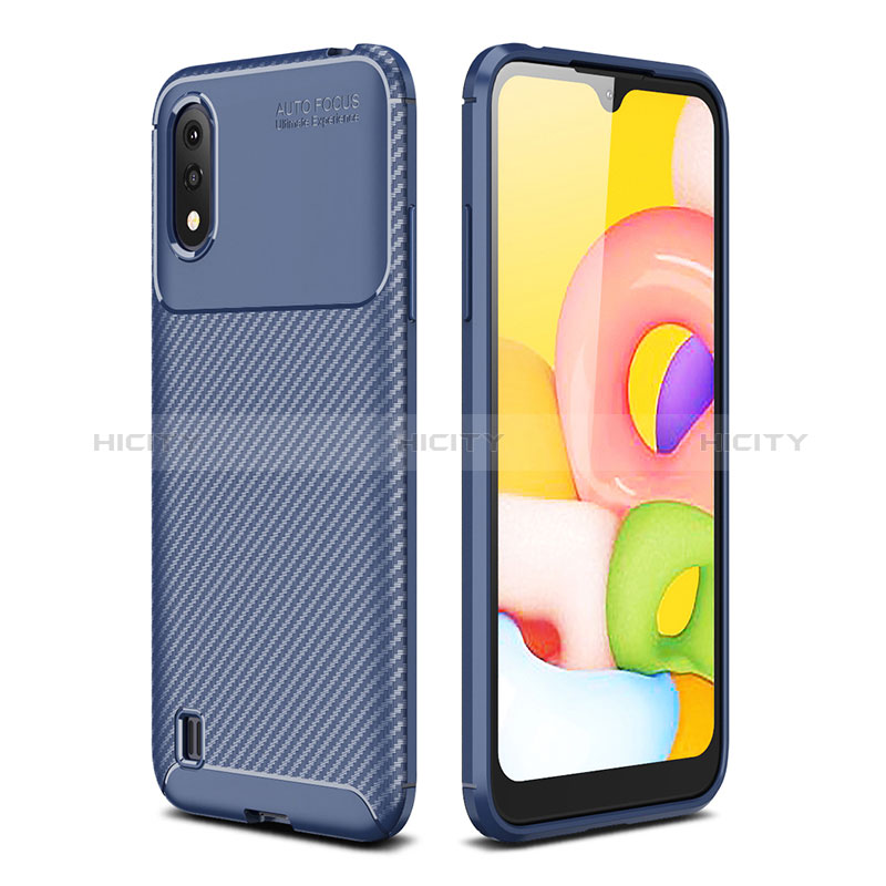 Silicone Candy Rubber TPU Twill Soft Case Cover for Samsung Galaxy A01 SM-A015