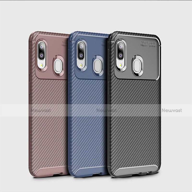 Silicone Candy Rubber TPU Twill Soft Case Cover for Samsung Galaxy A20e