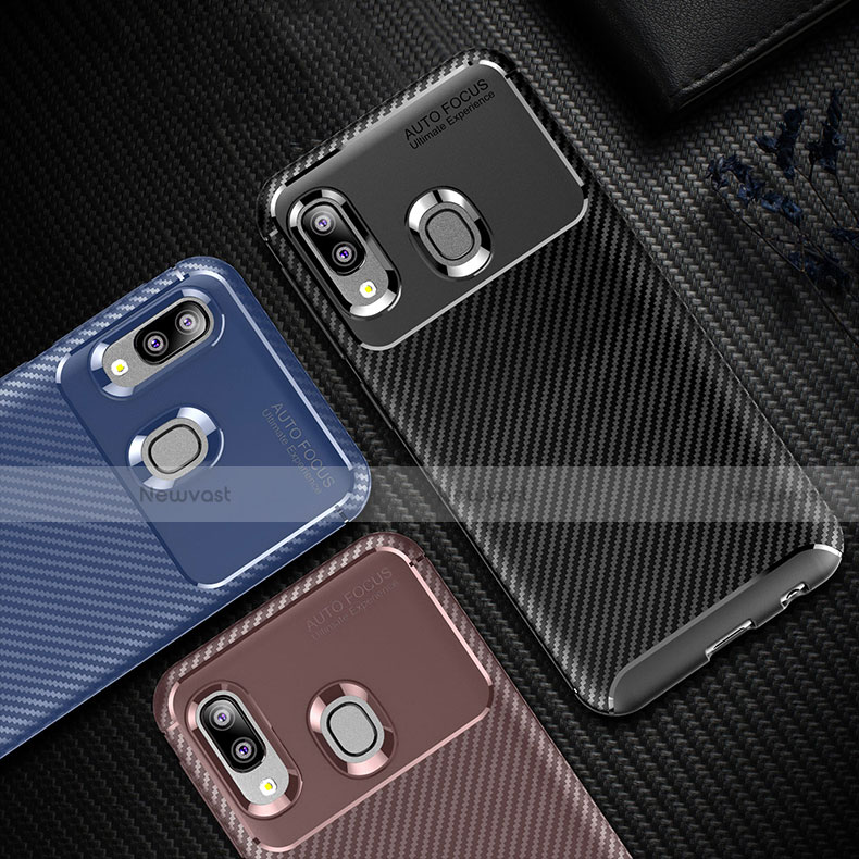 Silicone Candy Rubber TPU Twill Soft Case Cover for Samsung Galaxy A20e