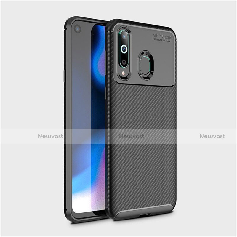 Silicone Candy Rubber TPU Twill Soft Case Cover for Samsung Galaxy A8s SM-G8870 Black