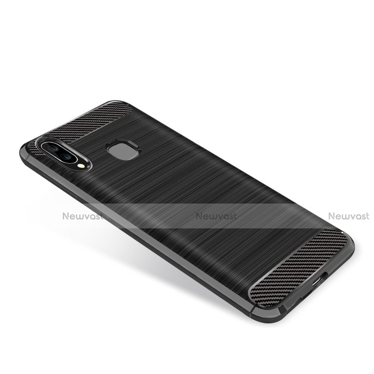 Silicone Candy Rubber TPU Twill Soft Case Cover for Samsung Galaxy A9 Star SM-G8850 Black