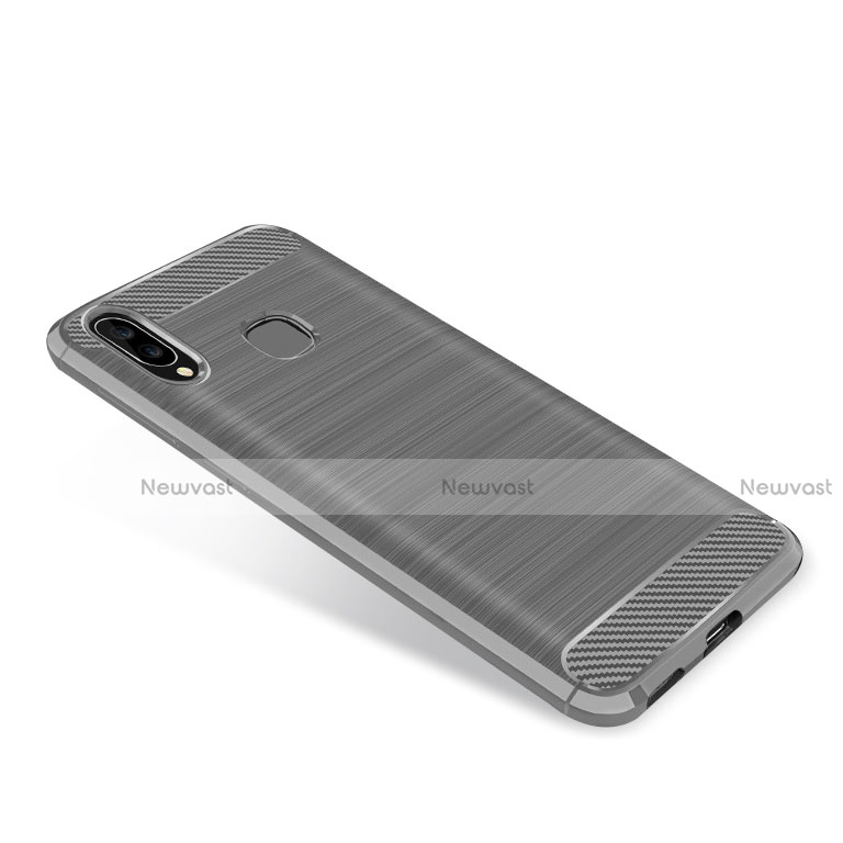 Silicone Candy Rubber TPU Twill Soft Case Cover for Samsung Galaxy A9 Star SM-G8850 Gray