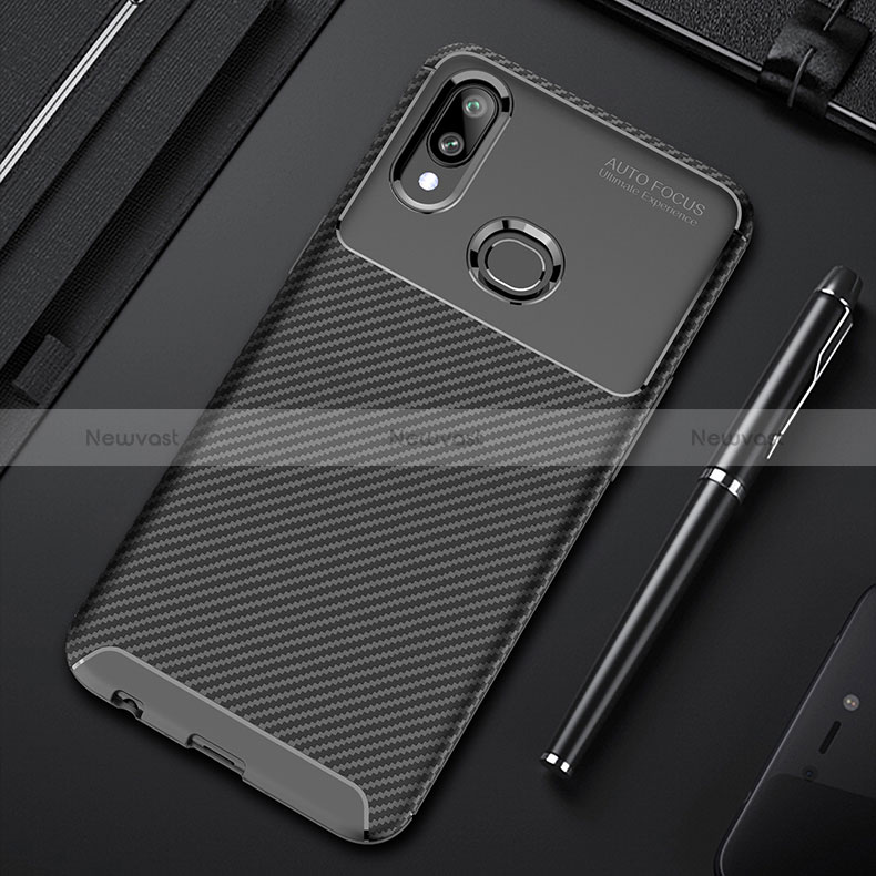 Silicone Candy Rubber TPU Twill Soft Case Cover for Samsung Galaxy M01s Black