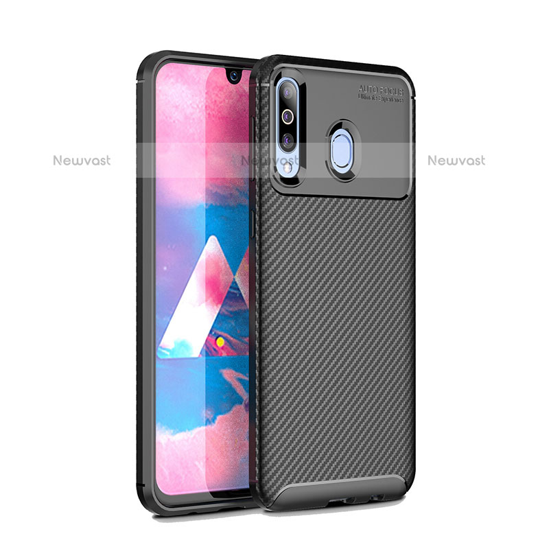 Silicone Candy Rubber TPU Twill Soft Case Cover for Samsung Galaxy M30 Black