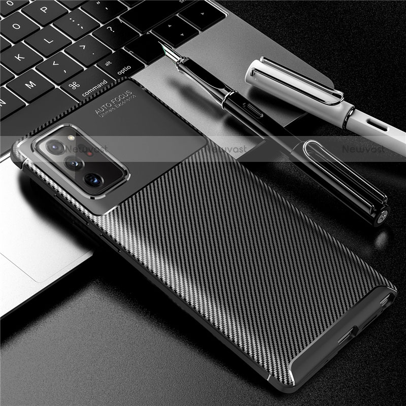Silicone Candy Rubber TPU Twill Soft Case Cover for Samsung Galaxy Note 20 Ultra 5G Black
