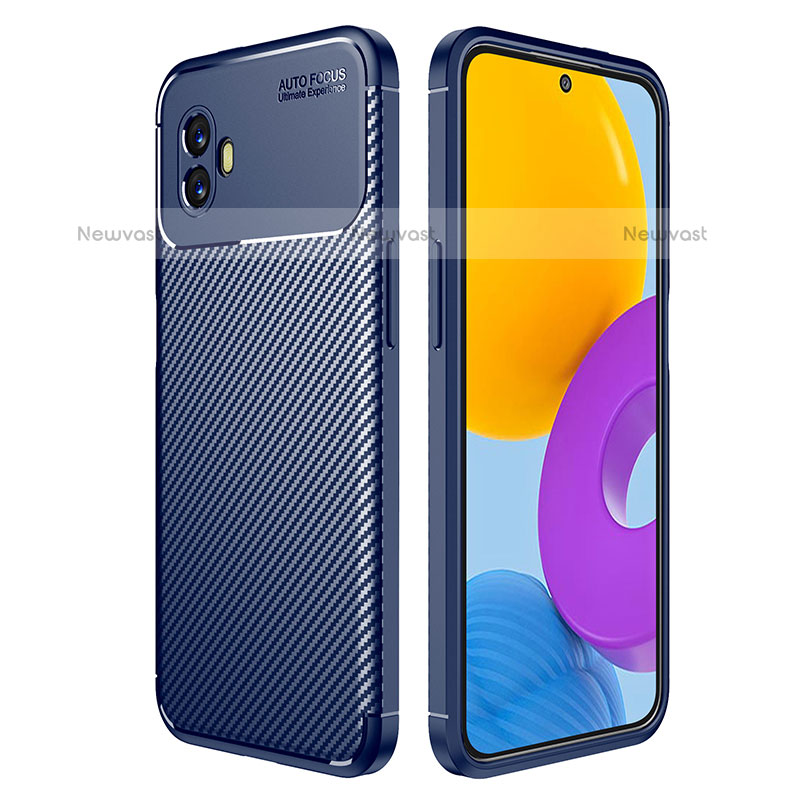 Silicone Candy Rubber TPU Twill Soft Case Cover for Samsung Galaxy XCover 6 Pro 5G Blue