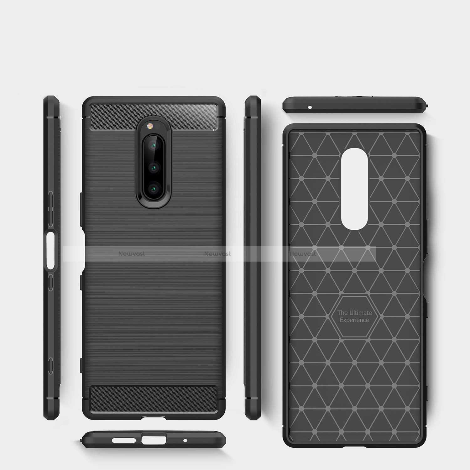 Silicone Candy Rubber TPU Twill Soft Case Cover for Sony Xperia 1