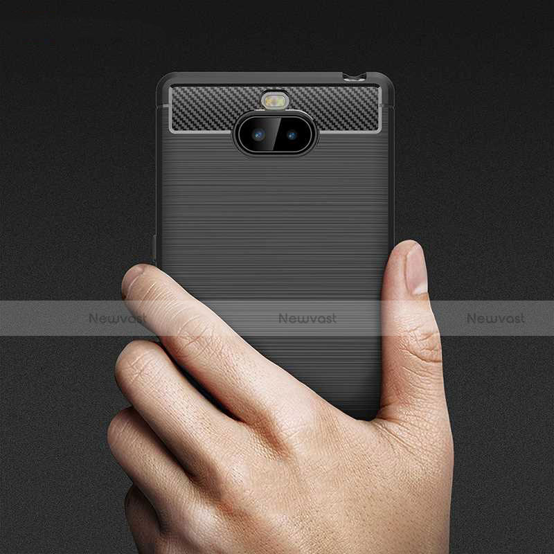 Silicone Candy Rubber TPU Twill Soft Case Cover for Sony Xperia 10 Plus