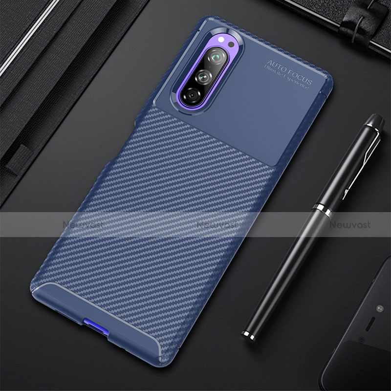 Silicone Candy Rubber TPU Twill Soft Case Cover for Sony Xperia 5