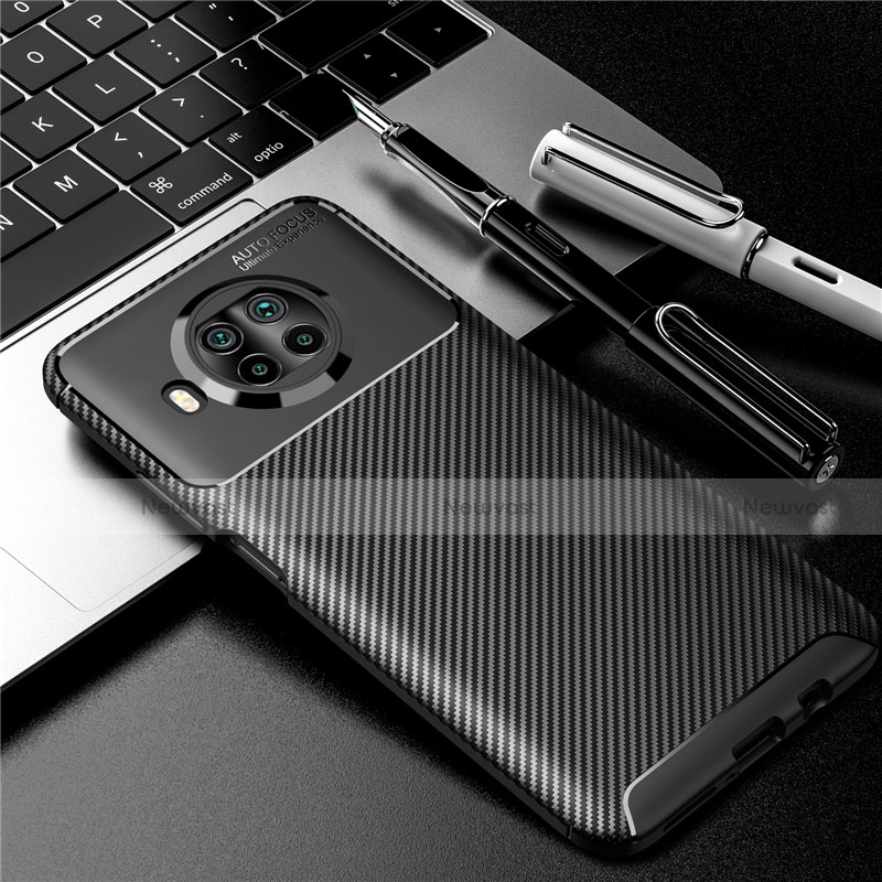 Silicone Candy Rubber TPU Twill Soft Case Cover for Xiaomi Mi 10i 5G Black