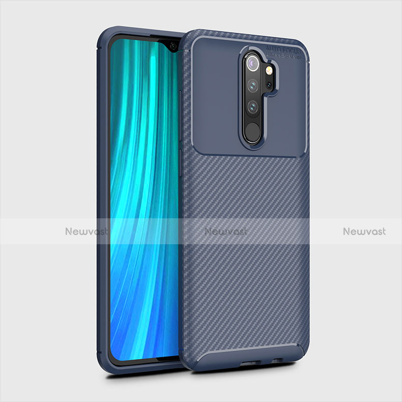 Silicone Candy Rubber TPU Twill Soft Case Cover for Xiaomi Redmi Note 8 Pro Blue