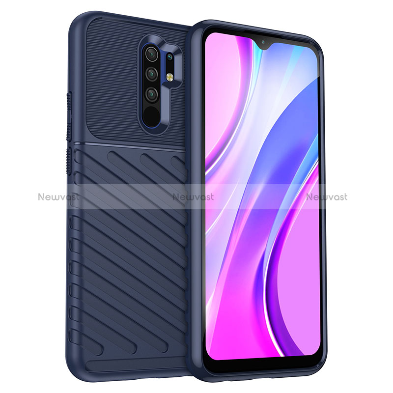 Silicone Candy Rubber TPU Twill Soft Case Cover MF1 for Xiaomi Redmi 9