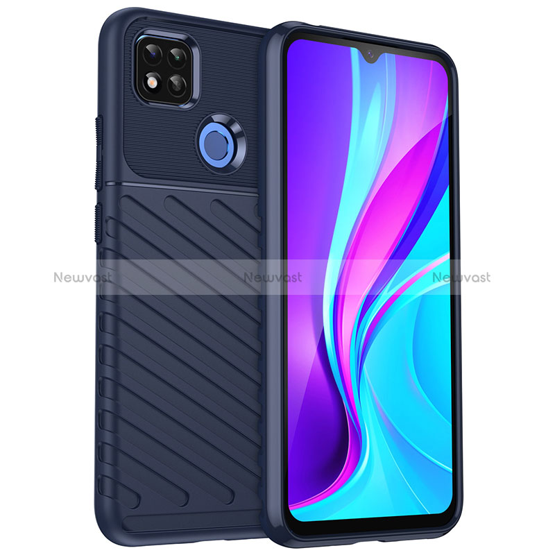 Silicone Candy Rubber TPU Twill Soft Case Cover MF1 for Xiaomi Redmi 9 India