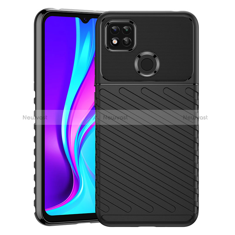 Silicone Candy Rubber TPU Twill Soft Case Cover MF1 for Xiaomi Redmi 9 India