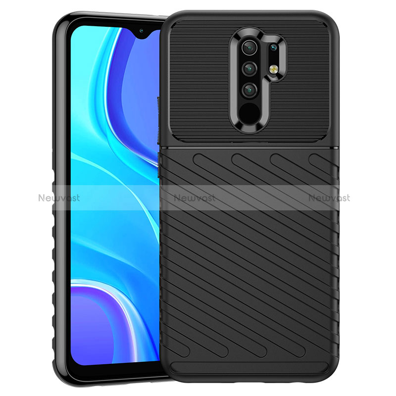 Silicone Candy Rubber TPU Twill Soft Case Cover MF1 for Xiaomi Redmi 9 Prime India