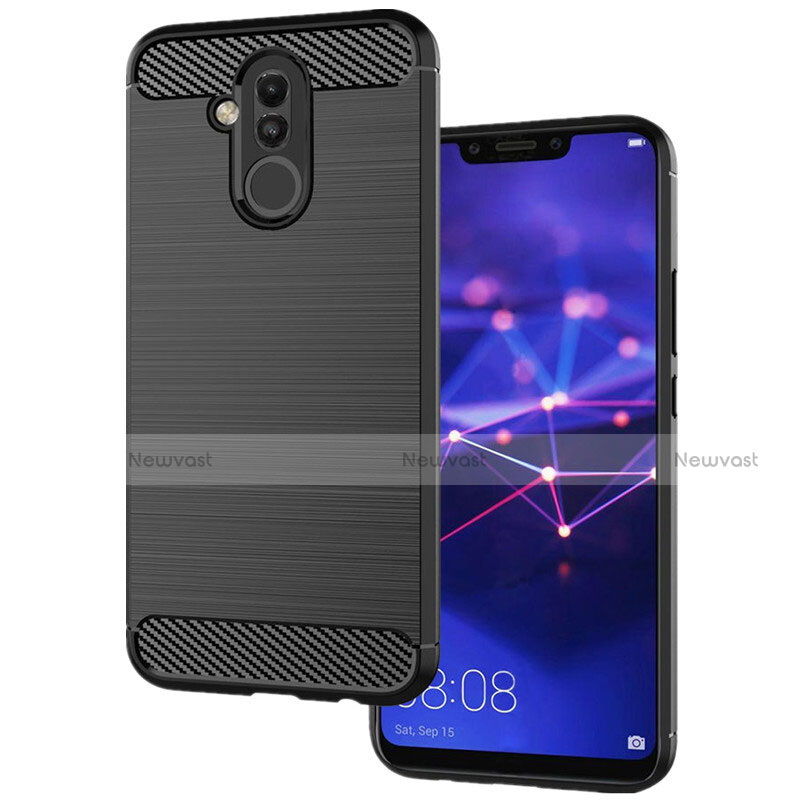 Silicone Candy Rubber TPU Twill Soft Case Cover S01 for Huawei Mate 20 Lite