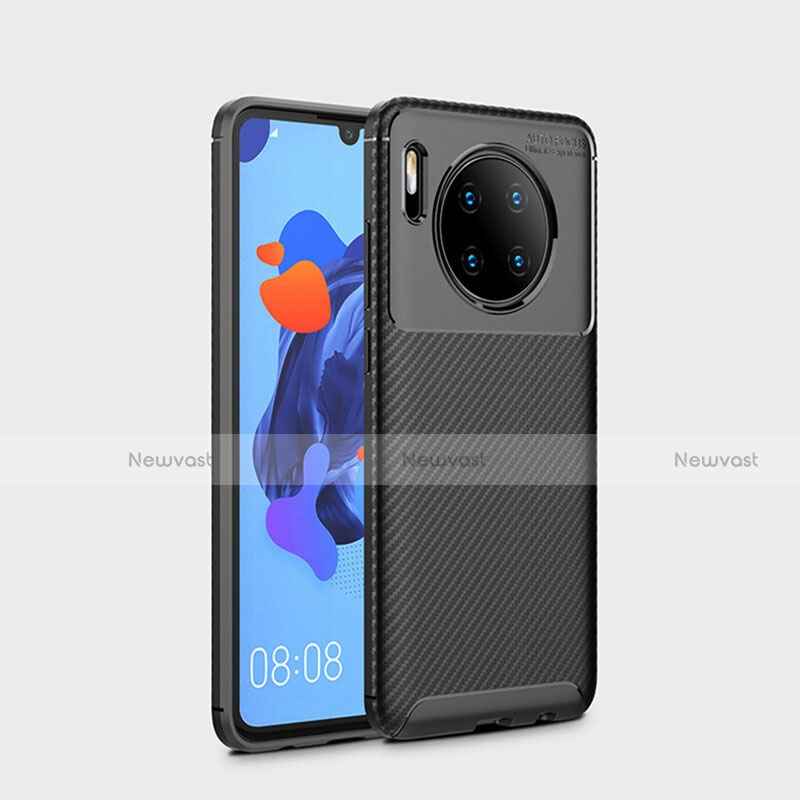 Silicone Candy Rubber TPU Twill Soft Case Cover S01 for Huawei Mate 30 Pro Black