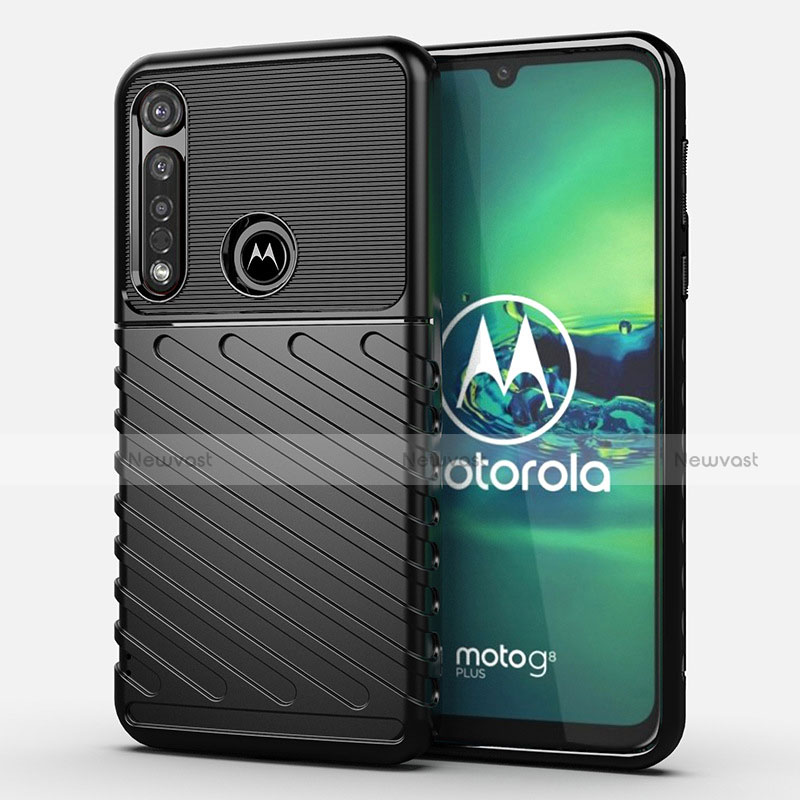 Silicone Candy Rubber TPU Twill Soft Case Cover S01 for Motorola Moto G8 Plus